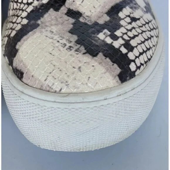 Steve Madden Gills Womens 8M Snake Print Platform Slip on Sneakers Leather Shoes - Picture 8 of 16